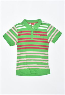 Vintage 90's Puma Polo Shirt Stripes Green