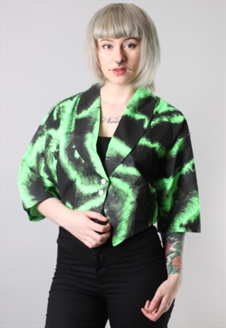 VINTAGE NEON WAISTCOAT JACKET