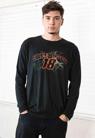 VINTAGE NASCAR RACING T-SHIRT LOGO 90S L 7.2