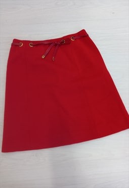 Y2K Vintage Red Knee Length Skirt