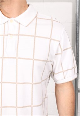 Vintage RL Chaps Polo Shirt in Cream Short Sleeve Tee Medium