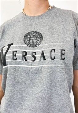 Vintage 90s logo grey t-shirt 