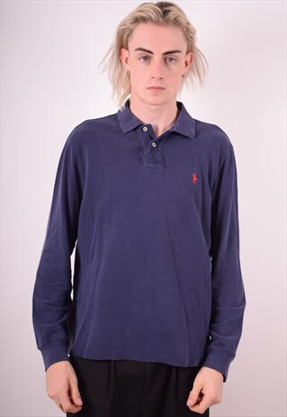 POLO RALPH LAUREN MENS VINTAGE POLO SHIRT LARGE 90S