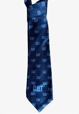 Vintage Y2K Caterpillar CAT Spell Out Logo Print Tie