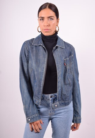 LEVI'S WOMENS VINTAGE DENIM JACKET SMALL BLUE 90'S