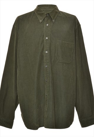 BEYOND RETRO VINTAGE DARK GREEN EDDIE BAUER SHIRT - XL