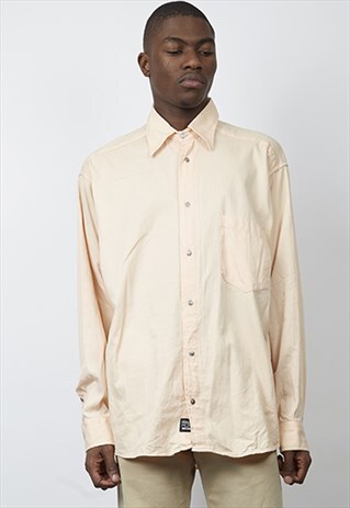 VINTAGE 90'S VERSACE JEANS PEACH SHIRT