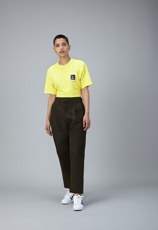 SKATER TERRY T-SHIRT IN YELLOW