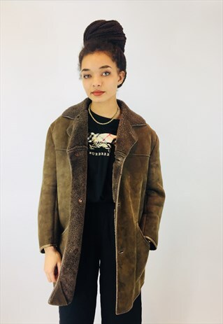 VINTAGE BROWN SHEARLING COAT