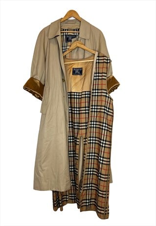 Burberry vintage oversized unisex trench coat wool lining