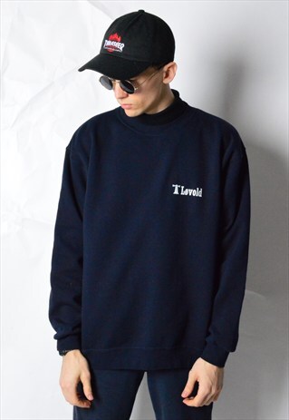 VINTAGE 90S NAVY BLUE SWEATSHIRT