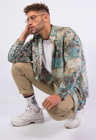 90'S VINTAGE SHIRT PAISLEY PATTERN