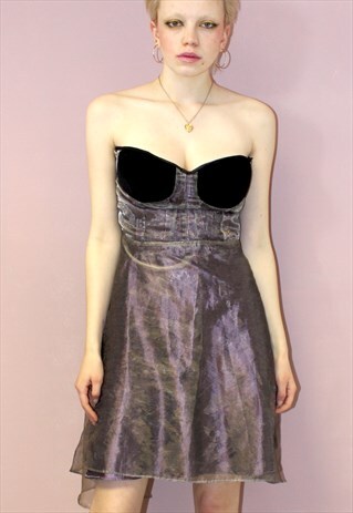 UNIQUE GRUNGE HANDMADE CORSET ALTERNATIVE SWEETHEART DRESS