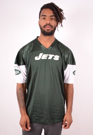 REEBOK MENS VINTAGE JETS JERSEY XXXXL GREEN 90S
