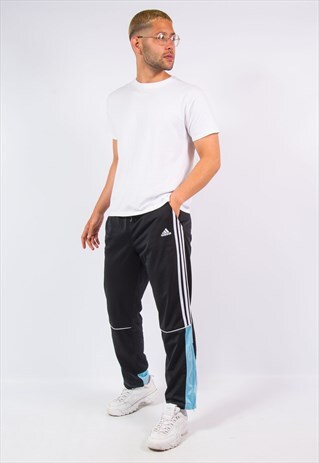 ADIDAS BLACK TRACKSUIT BOTTOMS JOGGERS