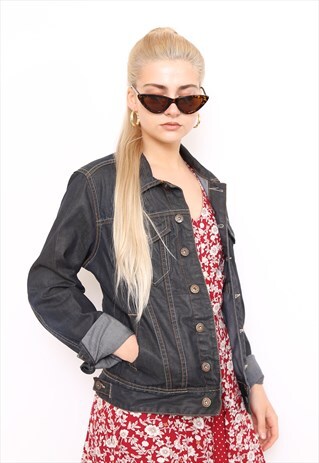 VINTAGE 90S BLUE DENIM OVERSIZED JACKET