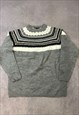 ABSTRACT KNITTED JUMPER PATTERNED KNIT SWEATER