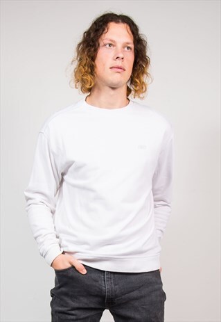 90'S VINTAGE WHITE REEBOK SWEATSHIRT JUMPER TOP
