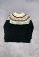 ABSTRACT KNITTED JUMPER PATTERNED KNIT SWEATER