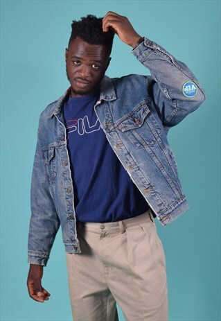 VINTAGE LEVI'S SHERPA BLUE DENIM JACKET