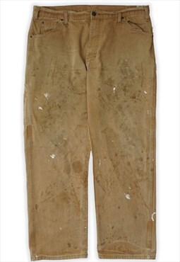 Vintage Dickies Workwear Beige Carpenter Trousers Womens
