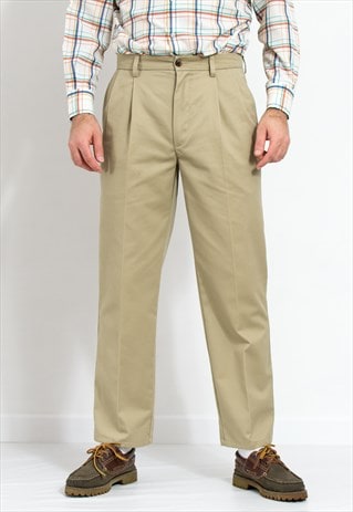 St. John's Bay Vintage pleated pants in beige size L