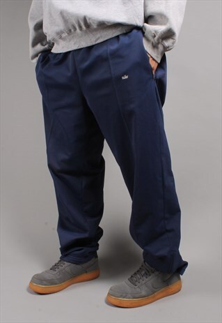 VINTAGE NIKE NAVY BLUE JOGGERS WITH ZIP POCKETS