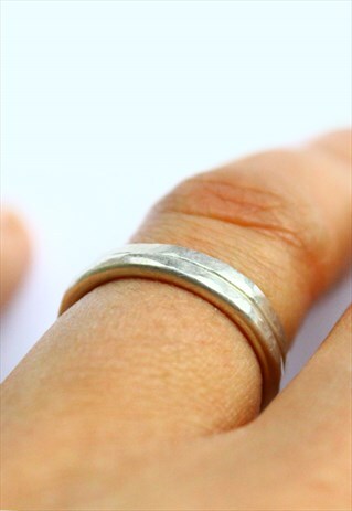STERLING SILVER STACKING RINGS, SET OF TWO