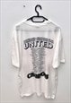 VINTAGE MANCHESTER UNITED 95/96 WHITE T-SHIRT LARGE FOOTBALL