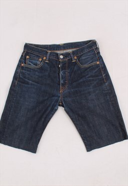 Mens Vintage 90's Levi's dark blue denim shorts 