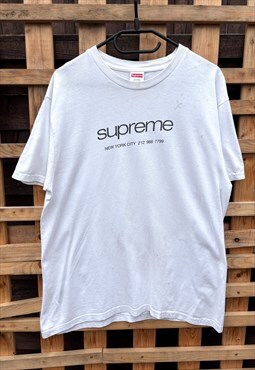 Supreme New York City white graphic T-shirt medium 