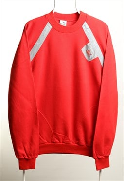 Vintage Puma Crewneck Logo Sweatshirt Red