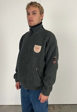 Vintage Napapijri Fleece Men's Grey