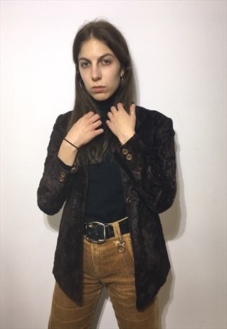 VINTAGE 90' OLDSCHOOL UNIQUE BROWN JACKET
