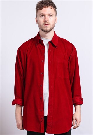 VINTAGE CORDUROY SHIRT RED
