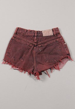Vintage Levi's Denim Shorts Red Summer Distressed Look XS