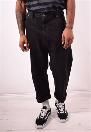 LEVI'S 501 MENS VINTAGE JEANS W40 L26 BLACK 90S