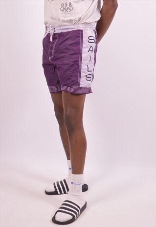 NORTH SAILS MENS VINTAGE SHORTS W32 PURPLE 90S