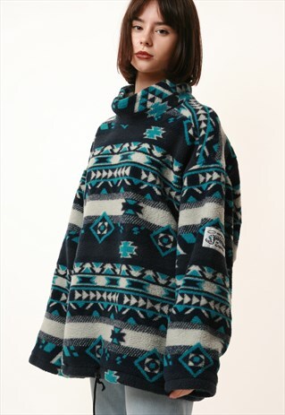 90S VINTAGE OLDSCHOOL SWITZERLAND LINED FLEECE JUMPER 16113