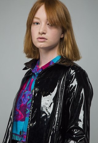 VINTAGE BLACK PVC JACKET