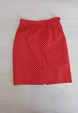 90's Vintage Yves Saint Laurent Skirt Red 