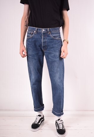 LEVI'S 501 MENS VINTAGE JEANS W32 L29 BLUE 90S