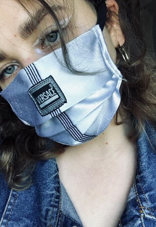 VERSACE JEANS REWORKED FACE COVERING WITH LOGO. UNISEX