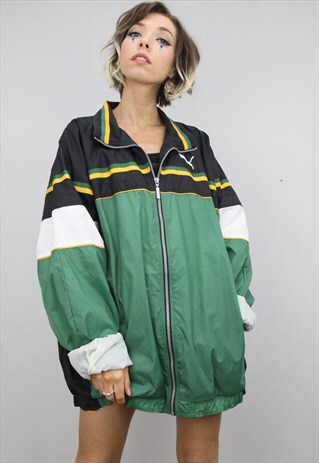 VINTAGE OVERSIZED PUMA FESTIVAL WATERPROOF RAINCOAT MAC