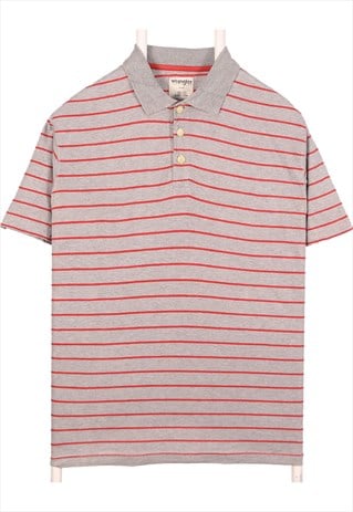 Vintage 90's Wrangler Polo Shirt Striped Short Sleeve