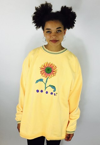VINTAGE SUNFLOWER OVERSIZED SWEATSHIRT