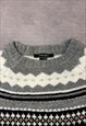 ABSTRACT KNITTED JUMPER PATTERNED KNIT SWEATER