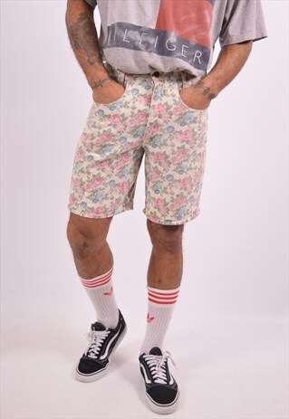 MENS VINTAGE SHORTS W28 MULTI FLORAL 90S