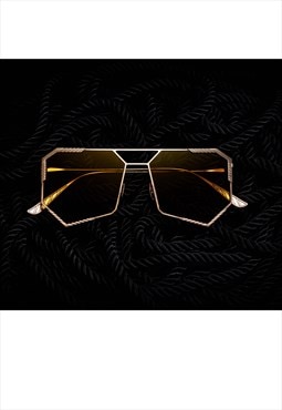 Abrumms sunglasses in Gold frames and Topaz Brown lenses
