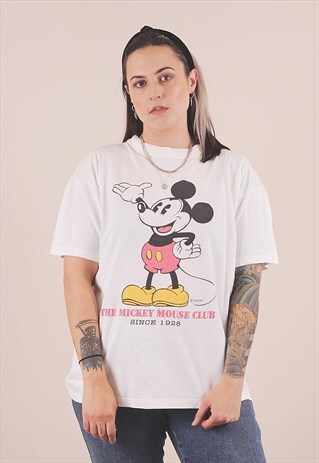 VINTAGE 90'S DISNEY MICKEY MOUSE T-SHIRT WHITE /A5112